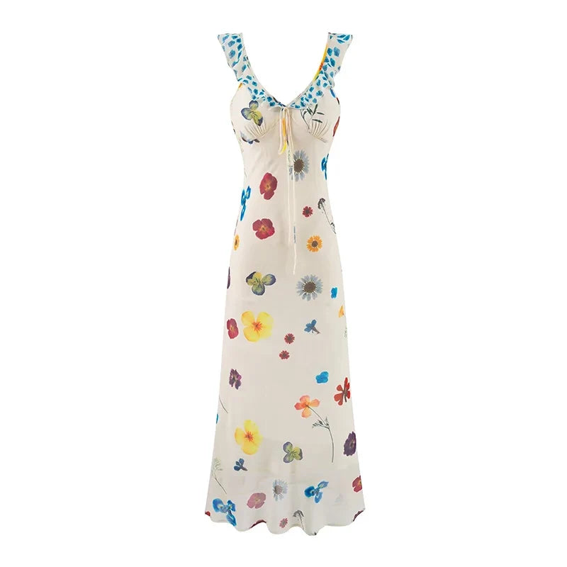 Floral Print Summer Midi Dresses