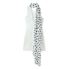 Chic White One Shoulder Sleeveless Mini Dresses