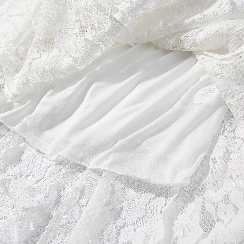 White Lace Maxi Dresses