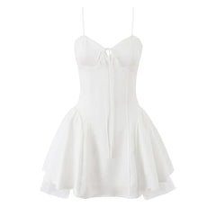 Summer White Corset Mini Dresses