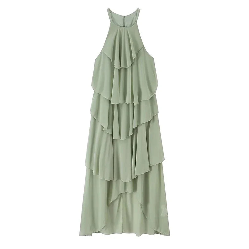 Halter Tiered Cake Dresses