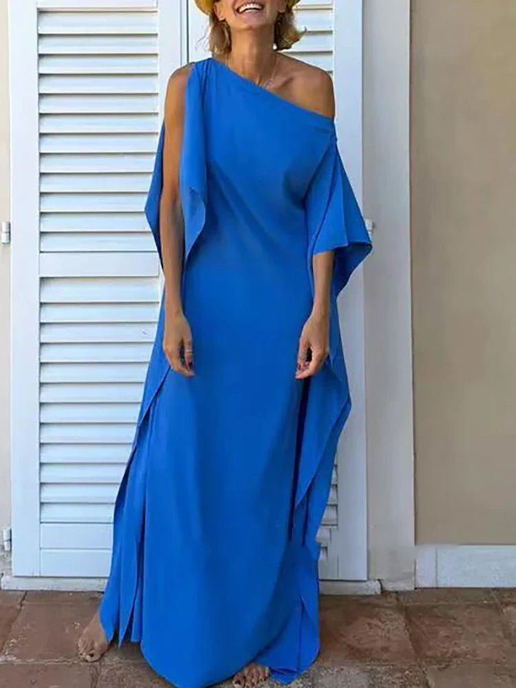 Off Shoulder Hollow Robe Dresses