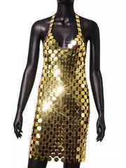 Sexy Backless Sequin Mini Dresses