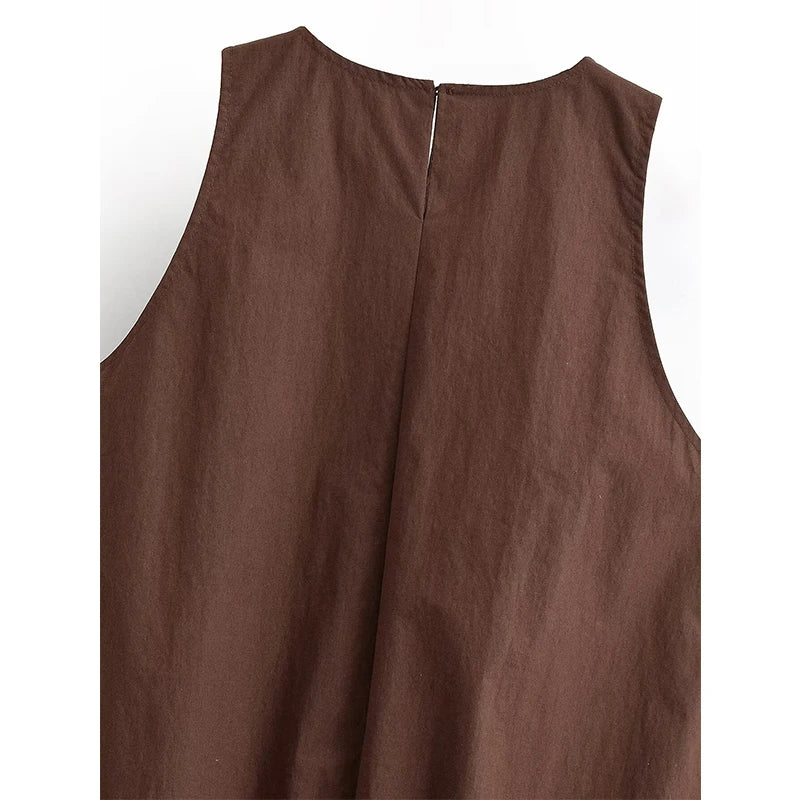 Minimalist Loose Fit Sleeveless Dresses