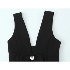 Sexy Backless Elegant Black Tank Mini Dresses