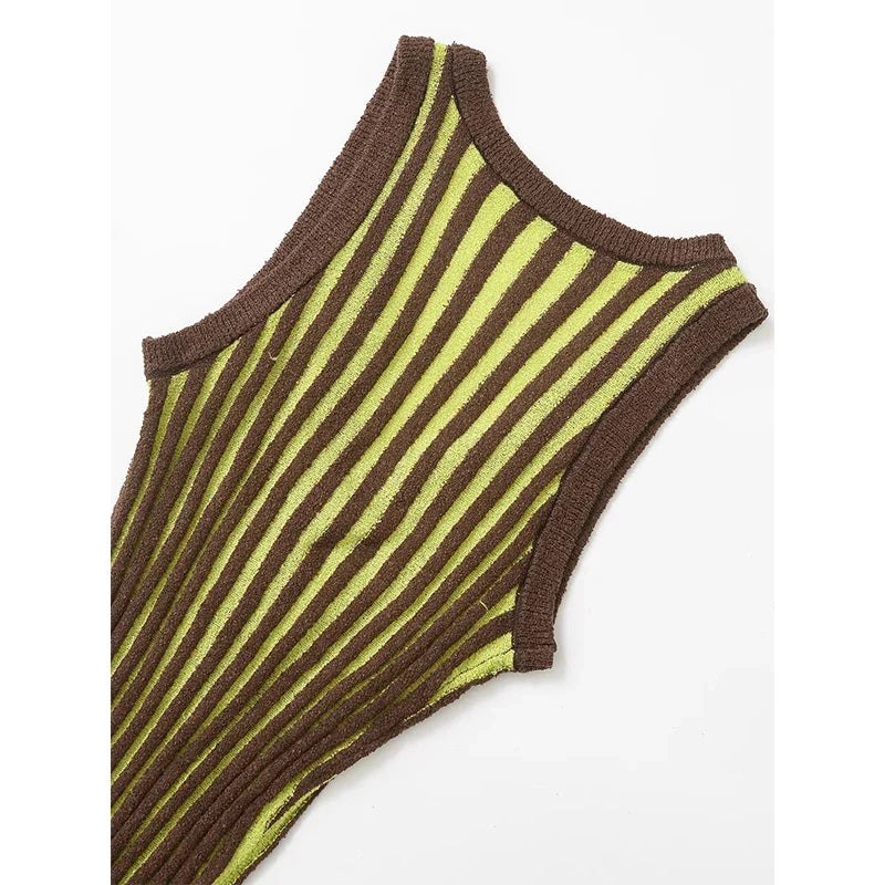 Vintage Striped Knit Dresses