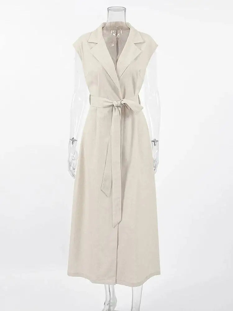 Temperament Cotton Hemp Dresses