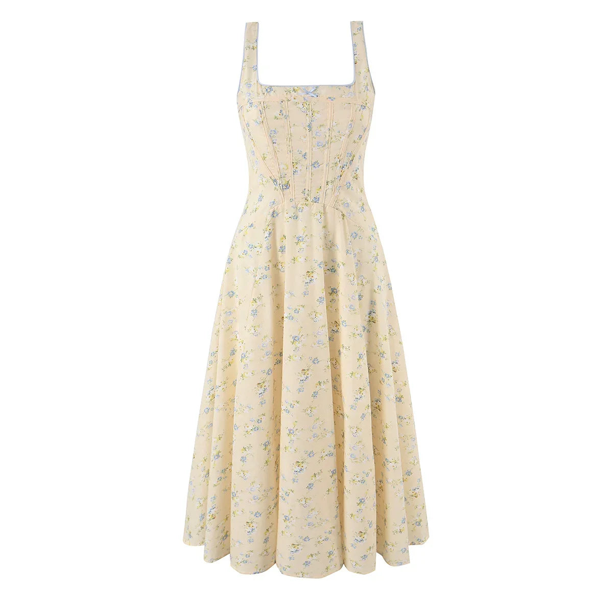 Summer Floral Print Midi Dresses