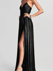 Temperament Solid Color Slim Evening Dresses