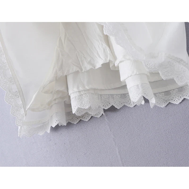 French Elegant White Mini Dresses