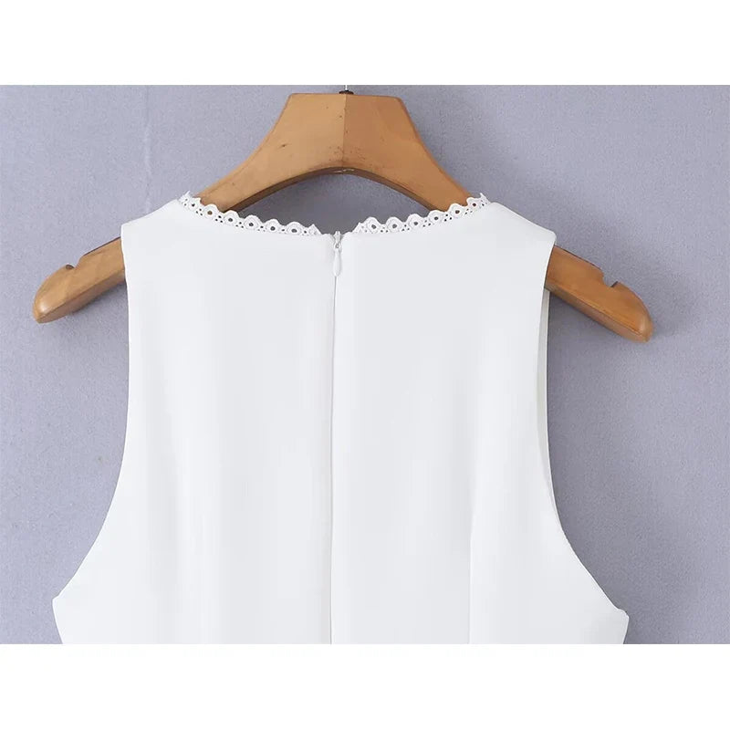 White Corset Style Mini Dresses