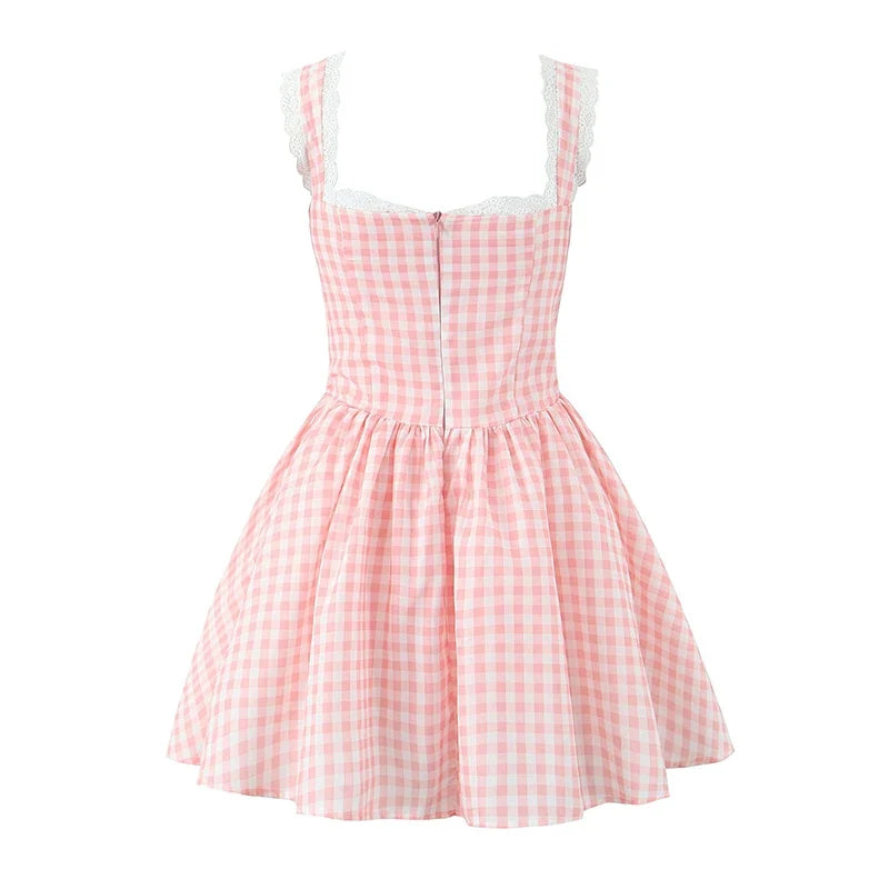 Sexy Elegant Pink Sling Mini Dresses