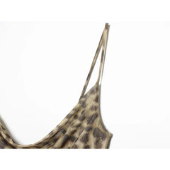 Leopard Print Mesh Sling Sexy Dresses