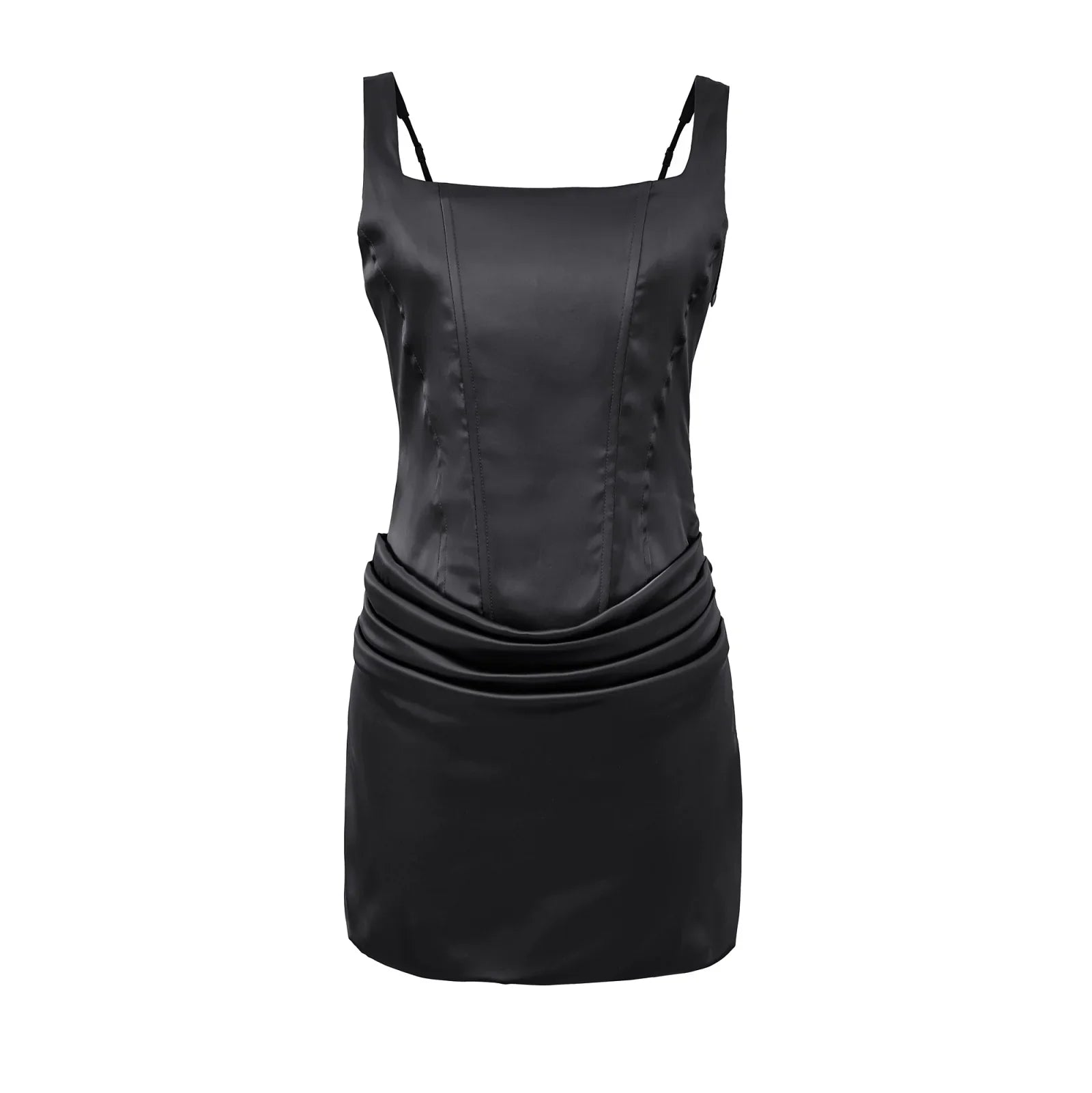 Lace Up Back Draped Bodycon Mini Sexy Dresses Black White Brown Club Party Night Out Robe Summer