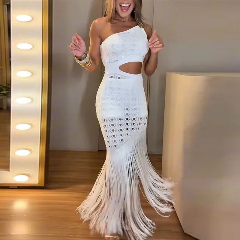 Summer Sleeveless Irregular Fringe Dresses