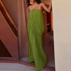 Simple Strapless Draped Cocktail Dresses