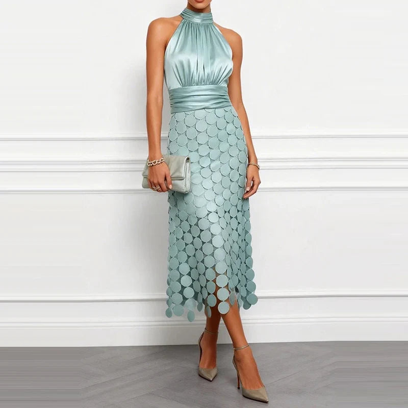 Satin Round Tassel Evening Dresses