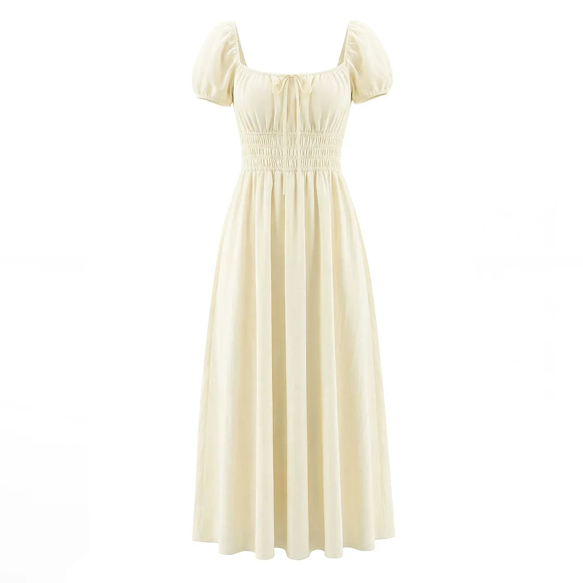 Square Neck Short Sleeve Elegant Summer Dresses