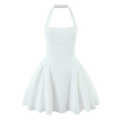 French Style White Mini Dresses