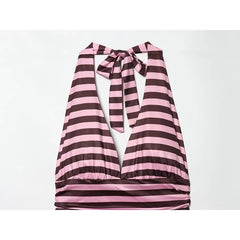 Striped Halter Mini Dresses