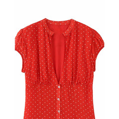Vintage Red Polka Dot Mini Dresses