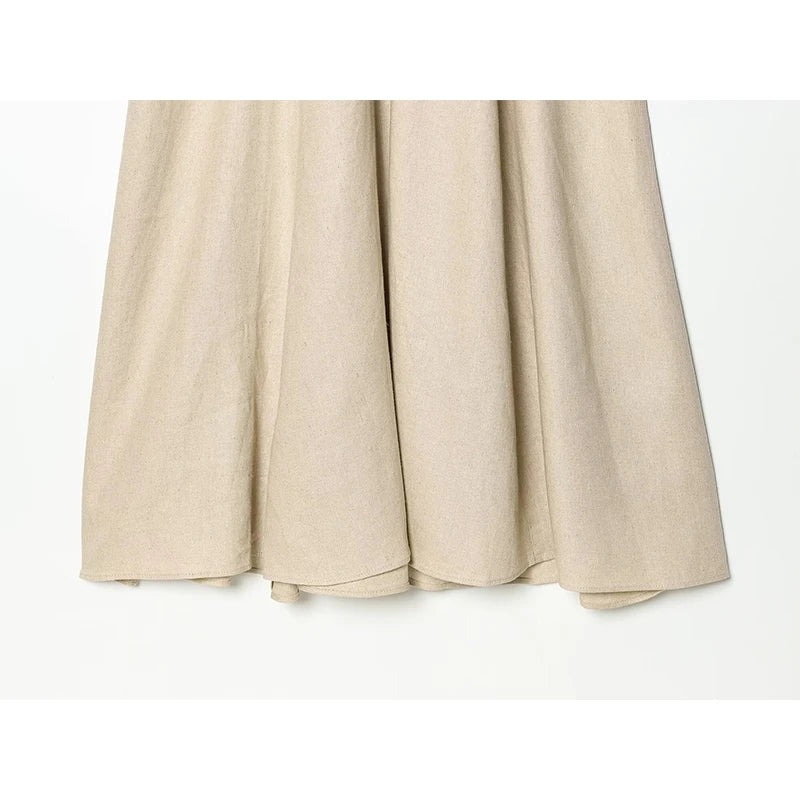 Summer Solid V Neck Puff Sleeve Midi Dresses