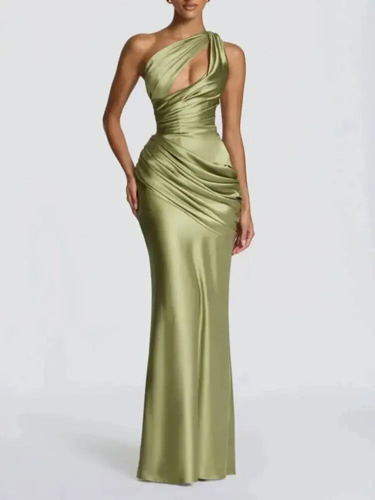 Summer Slant Collar Sleeveless Backless Dresses