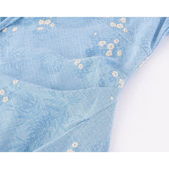 French Style Floral Print Elegant Dresses Vintage Puff Sleeve A-line Slim Summer Dresses