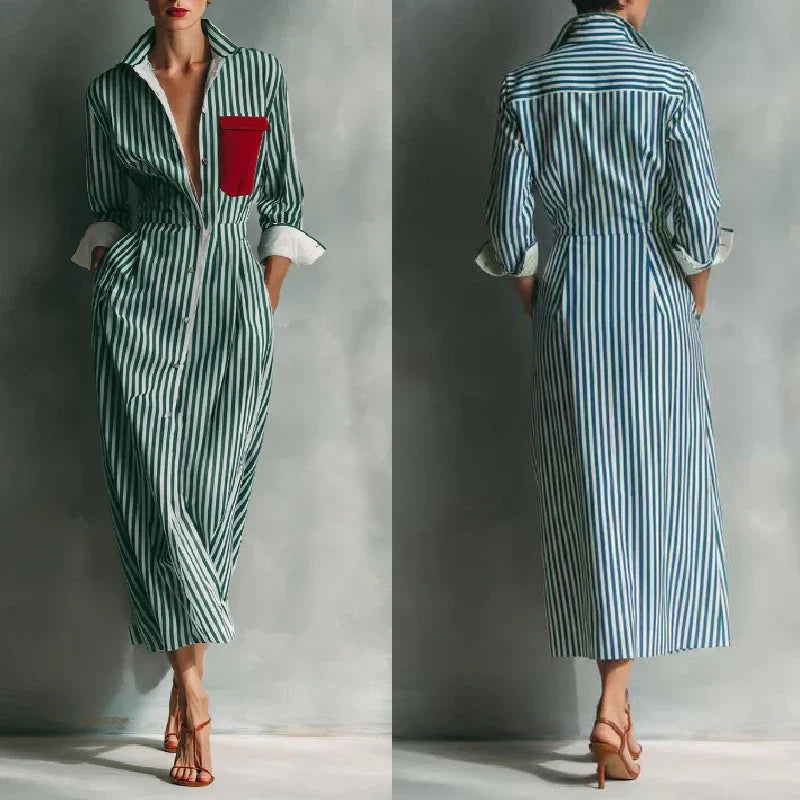 Elegant High Waisted Pocket Maxi Dresses