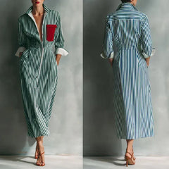Elegant High Waisted Pocket Maxi Dresses