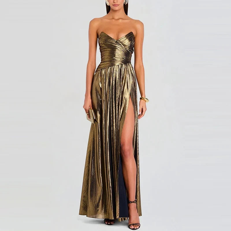 Temperament Solid Color Slim Evening Dresses