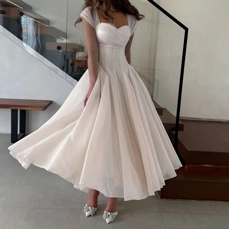 Backless High Waisted Ball Dresses