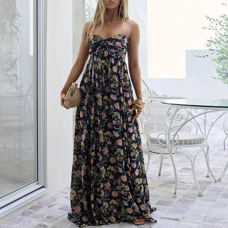 Female Casual High Waist Beach Dresses