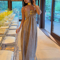 Sexy Backless Solid Color Princess Dresses
