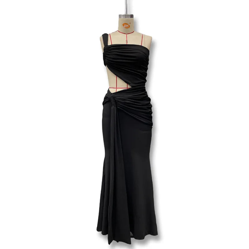 Temperament One Shoulder Backless Strapless Dresses