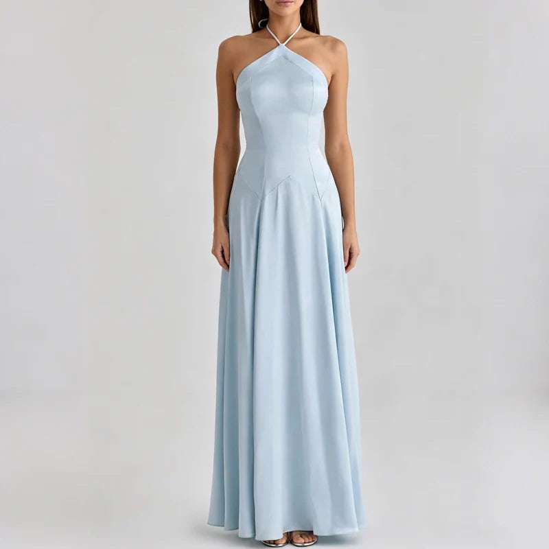 Satin Off Shoulder High Waist Formal Occasion Dresses