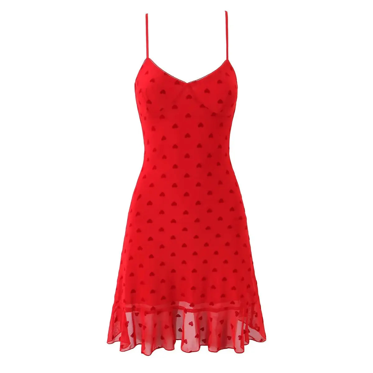 Retro Low Neck Mini Camisole Dresses