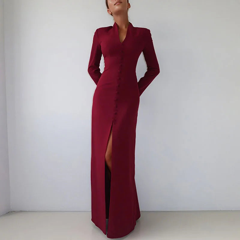 Ladies Temperament Long Sleeved Party Dresses