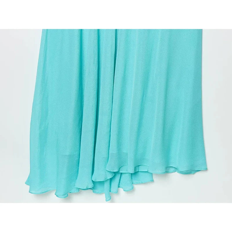 Sexy Backless Draped Halter Maxi Dresses