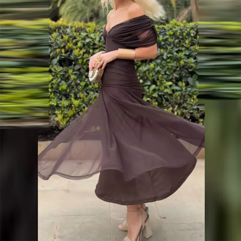 Spring Summer Short Sleeved Party Dresses