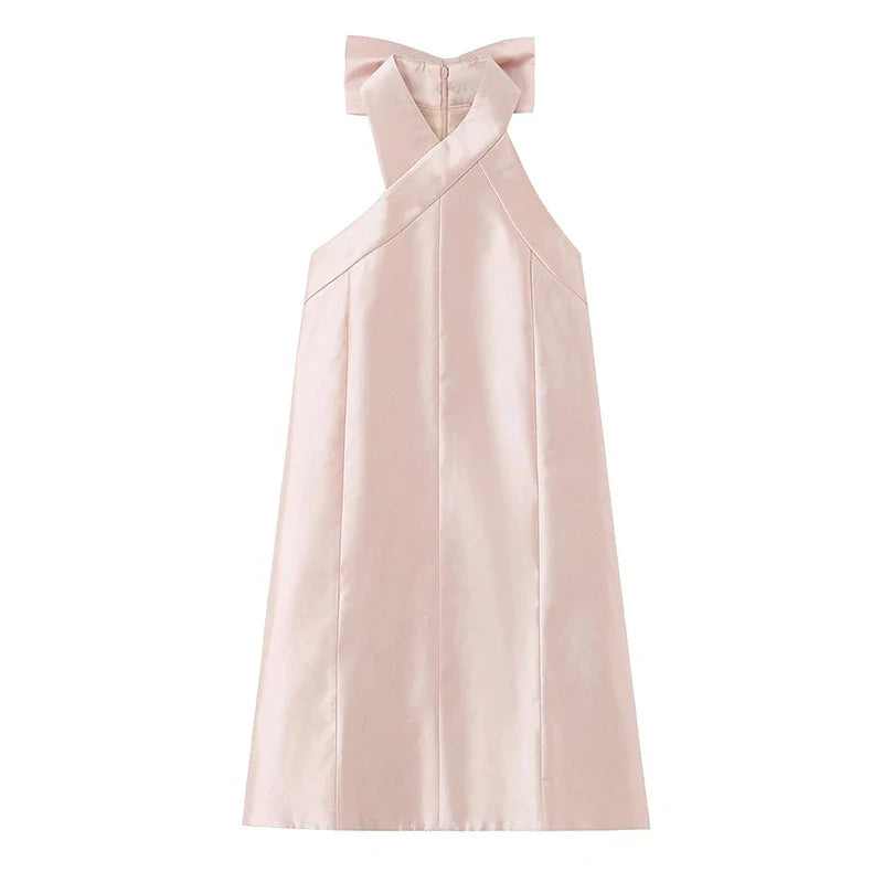 Elegant Satin Bow Dresses