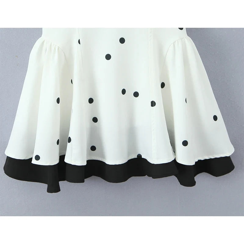 French Style Sexy Sweet Sling Polka Dot Mini Dresses