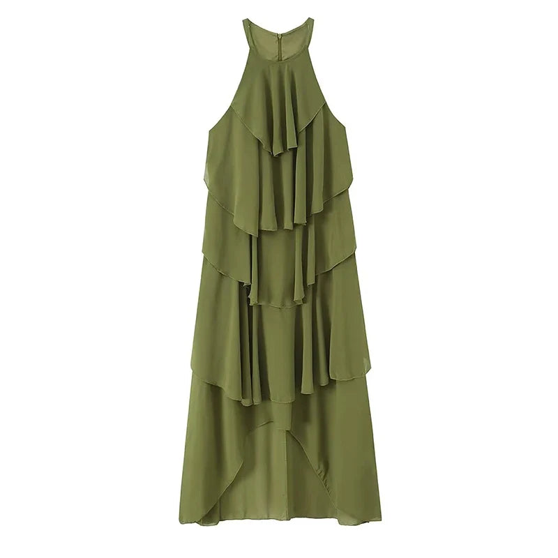 Halter Tiered Cake Dresses