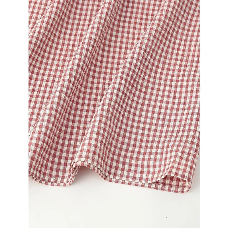 Summer O Neck Sleeveless Vintage Casual Plaid Dresses Fit And Flare Summer Midi Long Dresses Female Vestidos