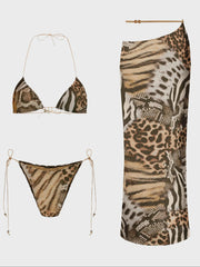 Bikini with Swimsuit Brazilan Bikini Set Thin Strap Swimwear for Halter Bathing