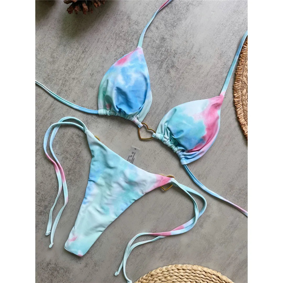Extreme String Mini Micro Thong Bikini Two-pieces Bikini Set