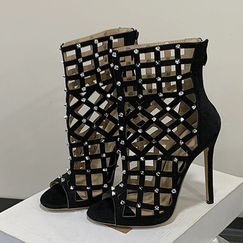 Sexy Peep Toe Hollow Women's Summer Boots