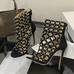 Sexy Peep Toe Hollow Women's Summer Boots