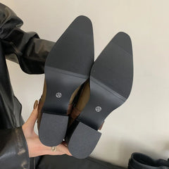 Sexy Pointed Toe Cowboy Ankle Boots