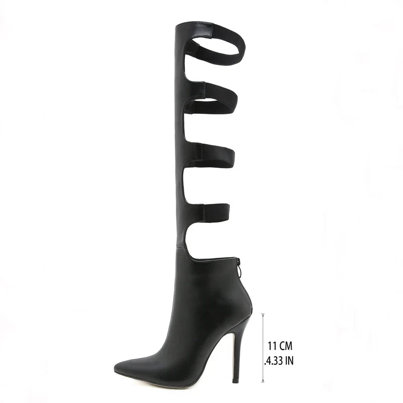 Sexy Pointed Toe Elastic Band Design Over The Knee Boots